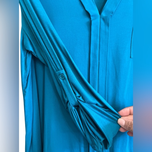 Pleione Blue Women’s Tunic Top, New Size Large - Picture 4 of 5